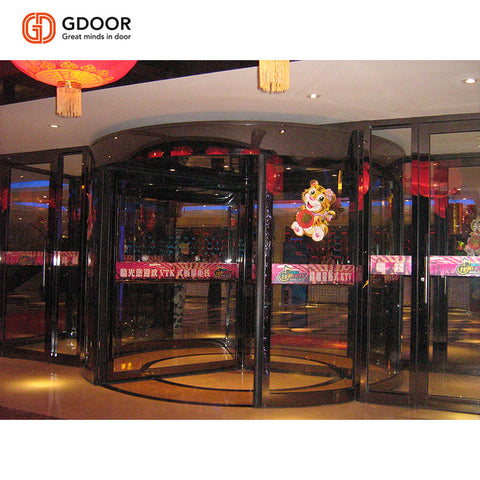 GS601 3 Wings leaves glass aluminum automatic revolving door for shopping center on China WDMA