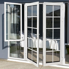 Gaoming Double glazing bi fold door Accordion aluminum glass patio exterior bifold doors on China WDMA