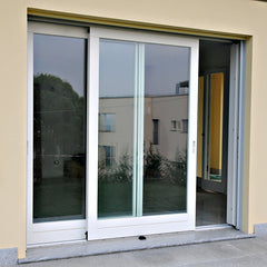 Gaoming lowes french frame aluminium sliding glass doors with double glass on China WDMA
