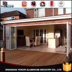 Golden Brown Bi-fold Door Aluminium Alloy Bi Fold Patio Door Prices on China WDMA