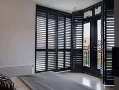 Good price faux wood shutters for sliding glass doors UB6977 on China WDMA