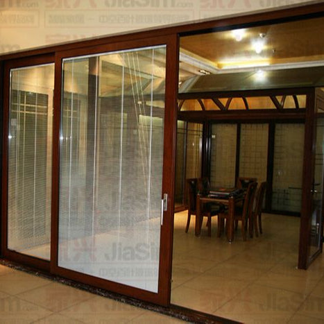 Good price sliding patio doors with built in blinds uk UB6334 on China WDMA