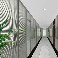 Guangzhou factory double glazing glass blind built inside louver window and door aluminum venetian blinds on China WDMA