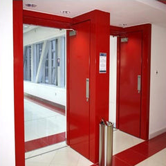 Guangzhou fire door manufacturers external fire exit doors with glass window on China WDMA