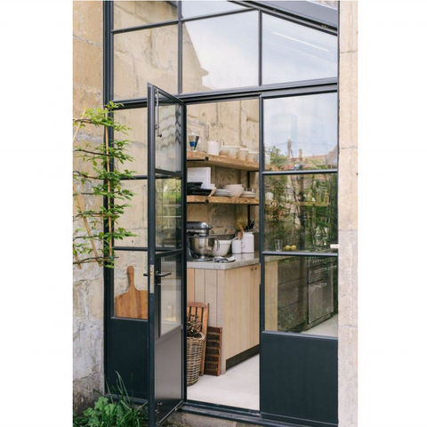 WDMA  High quality flat top wrought iron window guard grills design mild steel window grills and doors
