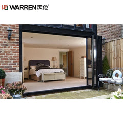 Warren 24x96 Bifold Aluminium Fixed Glass Brown Custom Exterior Door For Home