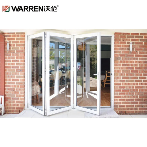 Warren 28x96 Bifold Aluminium Triple Glass Black Folding Modern Door Patio