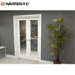 Warren 42x96 French Aluminium Full Glass Black Interior Arched Door Bedroom