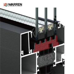 Warren 34x48 Inward Opening Aluminium Frosted Glass Black Triple Pane Window For Home