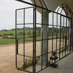 WDMA Balcony Garage Metal Cast Iron Sliding Front Patio Glass Doors