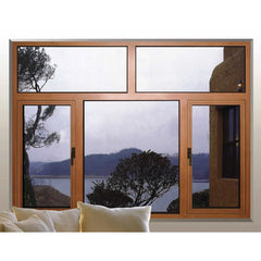 WDMA Antique PVC Frame Double Glazed Tempered Glass Windows with Rubber