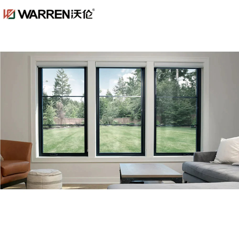 4x3 Picture Aluminium Insulated Glass Black Large Window For Sale ...
