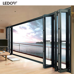 Cheap Aluminum Muti Panels Bi Folding Patio Outswing Energy Efficient Glass Doors