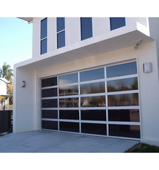 cheap price aluminum sectional mirror glass frameless garage door aluminum glass garage door for sale