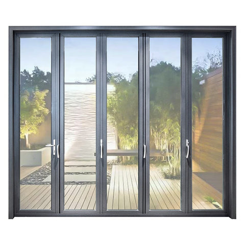 Warren 80 series folding door for balcony folding door aluminum glass patio door for sale