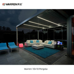 Warren 10x10 outdoor louvered roof pergola with aluminum alloy