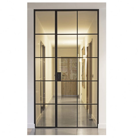 WDMA Factory Directly Price Steel Sliding Glass Interior House Door With Frames