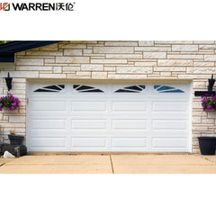 Warren 18x17 Black Garage Door With Side Windows Small Glass Garage Door Automatic Garage Door