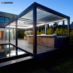 Warren aluminum techos para patios retractable louvred roof pergola