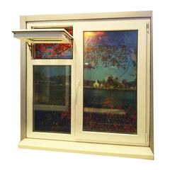 WDMA Customized Dimension Plastic House Kitchen Top Outswing UPVC Awning Window