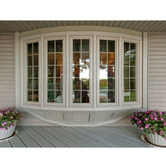 Factory Price Aluminum Curved Arch Double Glazed Bay Bow Window Lowes Glass Curtain Window