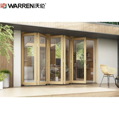 Warren 28x79 Bifold Aluminium Double Glazing Black Accordion Exterior Door External