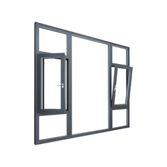 WDMA Commercial casement window customized aluminum window and door
