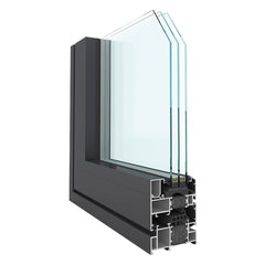 WDMA  European Style Standard Double Glass Aluminum Casement Window And Fixed Window With Screen