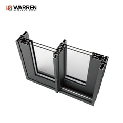 High Quality Custom Wholesale Double Glass Black Aluminum Sliding Doors Slim Sliding Door