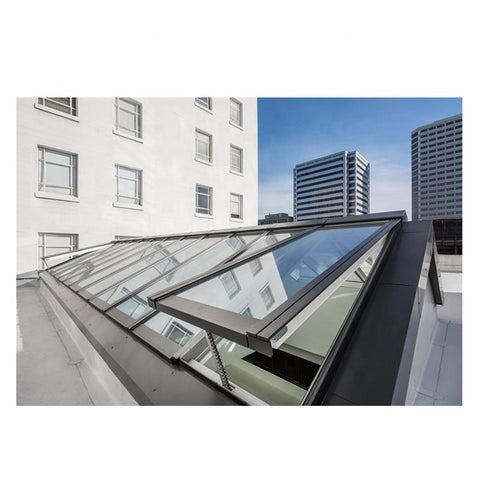 Motorized Electric Double Glaze Roof Balcony Window  Aluminium Profile Venting Roof Windows Skylight