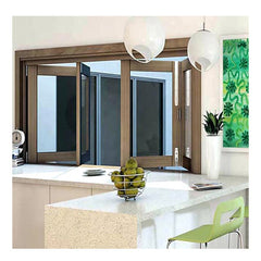Soundproof Thermal Break Aluminum Folding Bi-Folding Glass Sliding Window UPVC Bi-fold Window For Kitchen