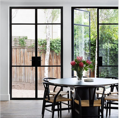 WDMA  Wholesale Double Glazed Steel swing  Windows And Doors For Modern House Using