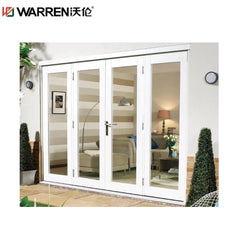 Warren 32x80 French Aluminium Frosted Glass Green Double Prehung Door Wide Exterior