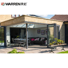 Warren 18x80 Accordion Aluminium Laminated Glass White Rough Opening For Modern Door Pantry Door