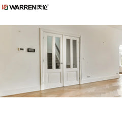 Warren 36x79 French Aluminum Double Glazing Gray Rough Opening Round Top Door Double Wide