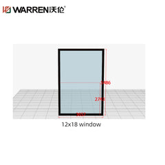 Warren 12x36 Window Triple Pane Casement Windows White Flush Casement Windows