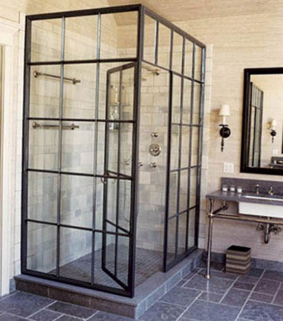 WDMA Popular product  Wrought Iron double layer tempered  glass french door with hardware