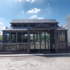 China WDMA aluminum  sunhouse garden room sunroom and glass green house  panels for sale