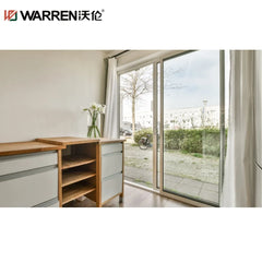 Warren 70x80 Sliding Aluminium Triple Glazing Black Adjusting 3 Panel Door Double Pane