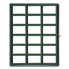 WDMA High Quality Aluminum Frames Fixed Tempered Glass Windows with Grill Design
