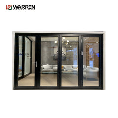 Warren 120x80 folding door aluminium 6060-T66 black aluminium edge spacer factory sale