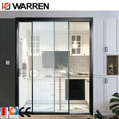 Slide design aluminum double tempered glass french door sliding door system