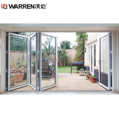 Warren 30x78 Accordion Aluminium Double Glazed White Modern Outdoor Door Interior