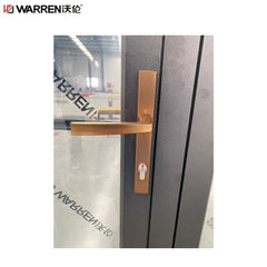 Warren 36x80 Exterior Door Right Hand Inswing Exterior Black Metal French Doors Aluminum Casement Door