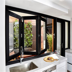 China WDMA Aluminium Doors Frameless Vinyl Kitchen Aluminum Vertical Folding Window