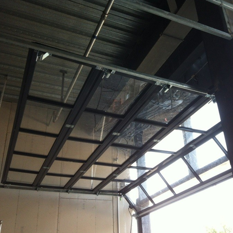 China WDMA aluminum frame hurricane impact resistant modern glass double garage door