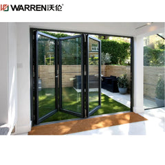 Warren 18x80 Accordion Aluminium Laminated Glass White Rough Opening For Modern Door Pantry Door