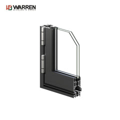 Warren 120x80 folding door aluminium 6060-T66 black aluminium edge spacer factory sale