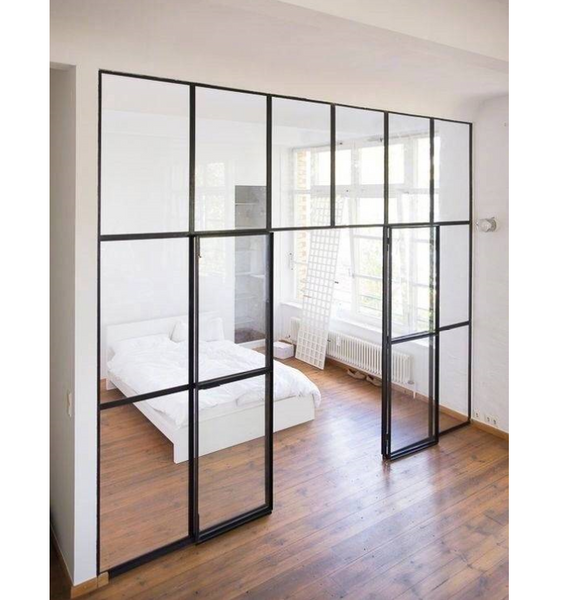 WDMA  Retro steel partition steel and tempered glass windows galvanized steel profile for windows and door
