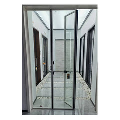 WDMA bifolding patio glass door aluminum 3 panel sliding door bi-fold 8ft doors